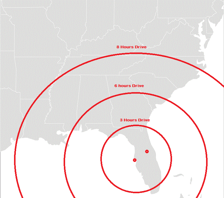 southeast us map